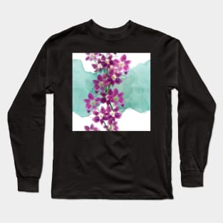 Dendrobium orchard flower pattern Long Sleeve T-Shirt